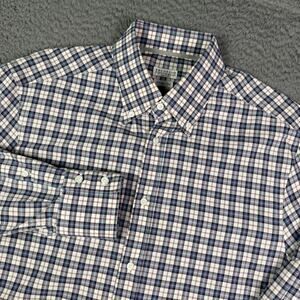 Brunello Cucinelli Slim Fit Button Shirt Mens M Red Blue Plaid Italy Dress